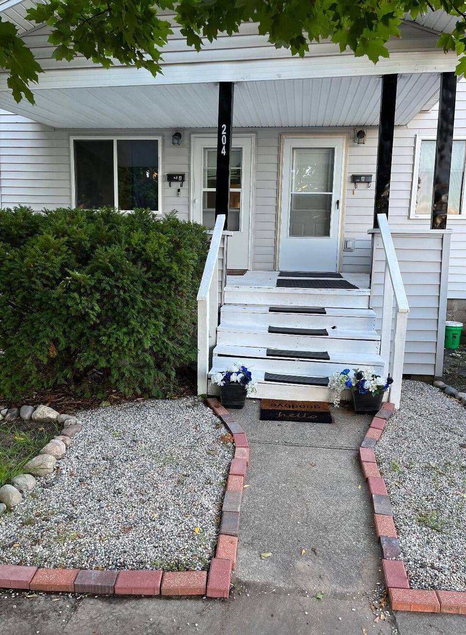 Exterior of property (door on the left is Unit A).