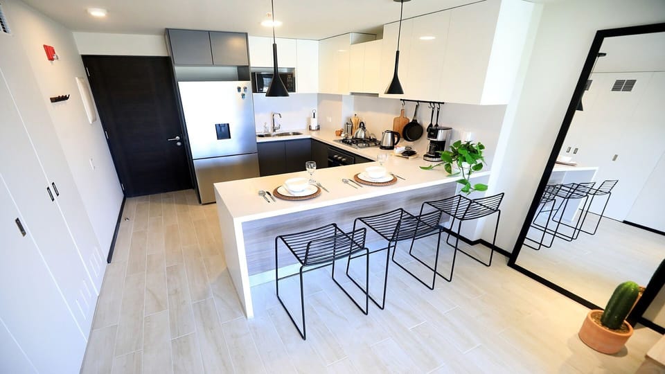 Comfort Apartment | Private kitchen | Stovetop, rice cooker, cookware/dishes/utensils, paper towels