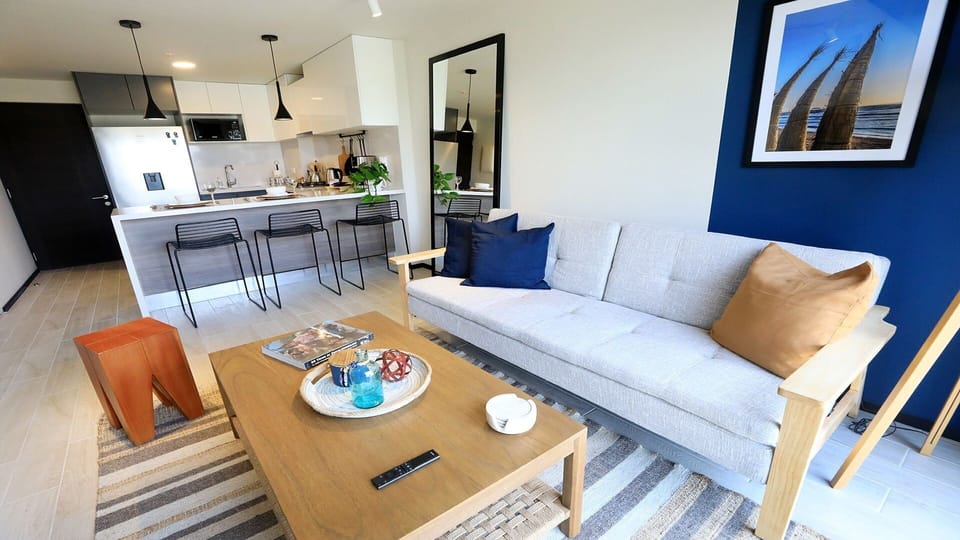 Comfort Apartment | Living area | 50-inch Smart TV with digital channels, TV