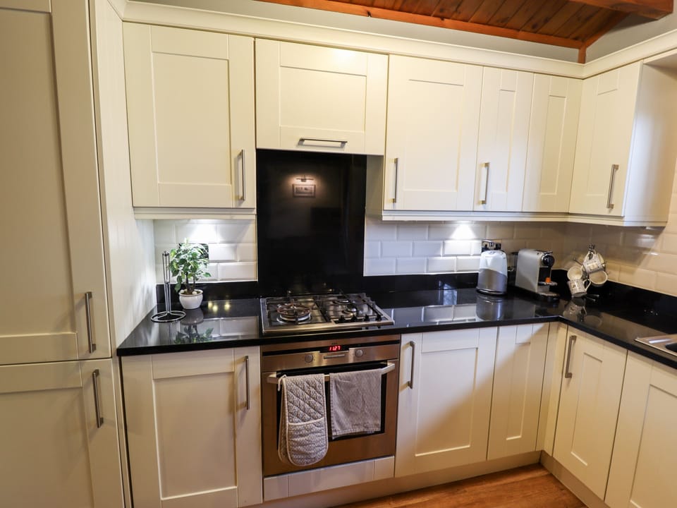 Fridge, dishwasher, electric kettle, toaster