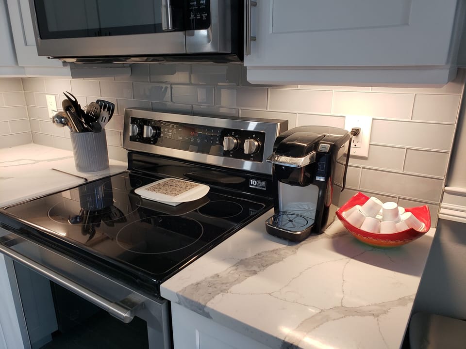 New stove with coffee station