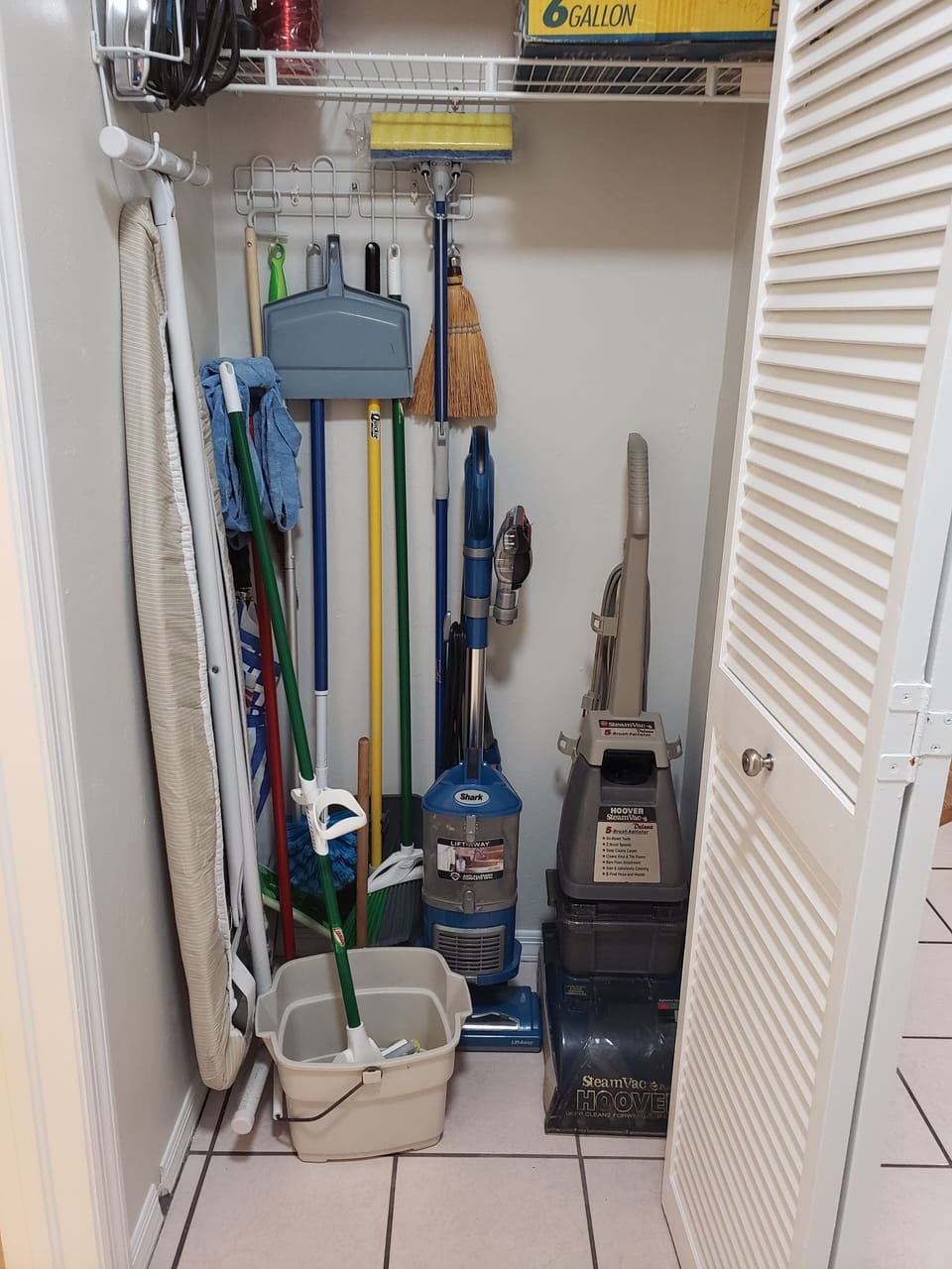 Ample cleaning supplies.