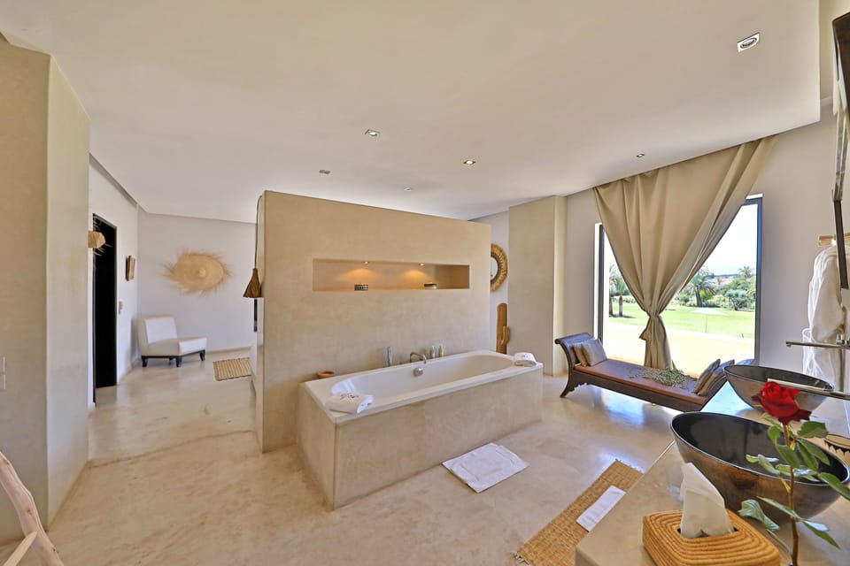 Suite Pegase | Bathroom | Designer toiletries, hair dryer, towels, soap