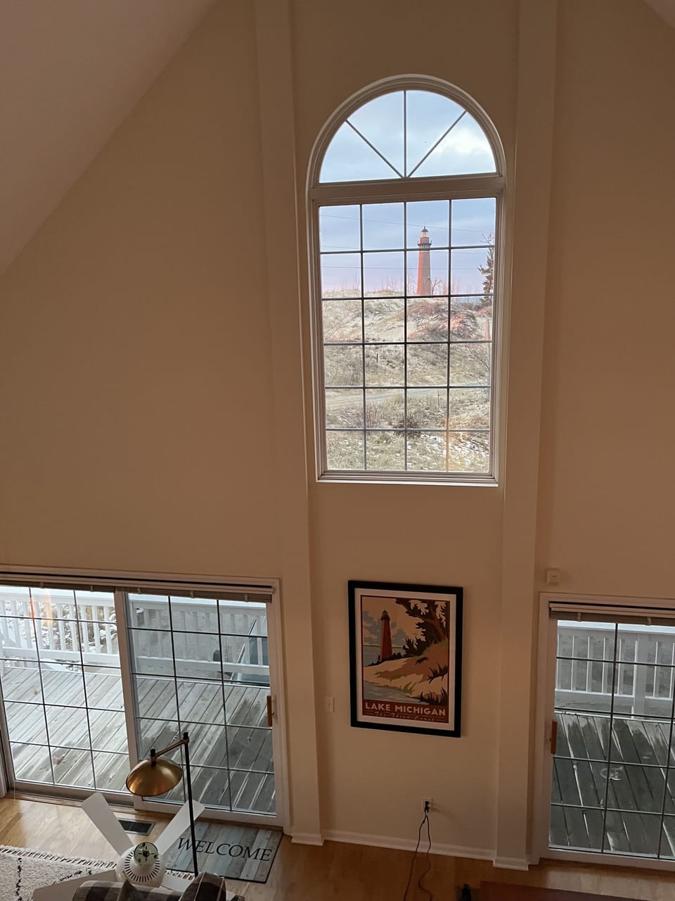 Note the Lighthouse thru the window
