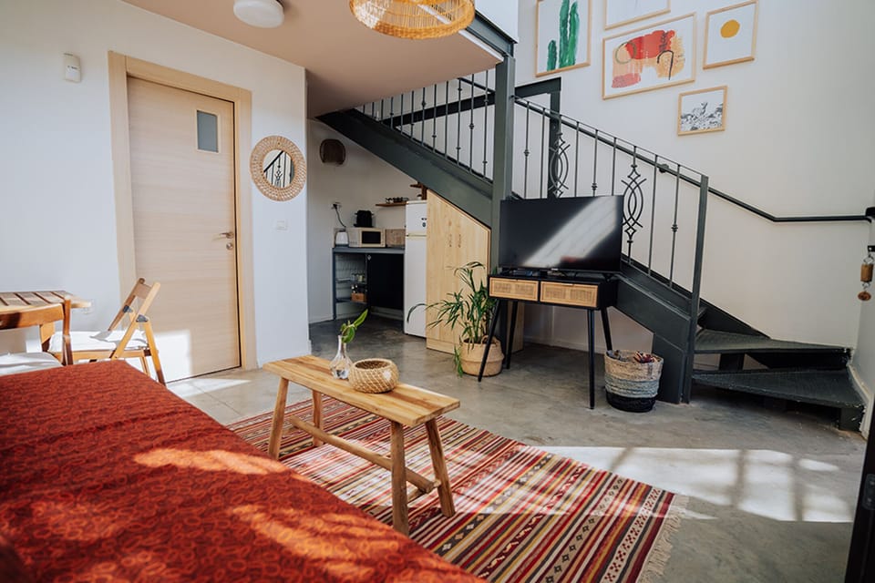 Family Studio Suite, Patio | Individually decorated, individually furnished, desk, laptop workspace