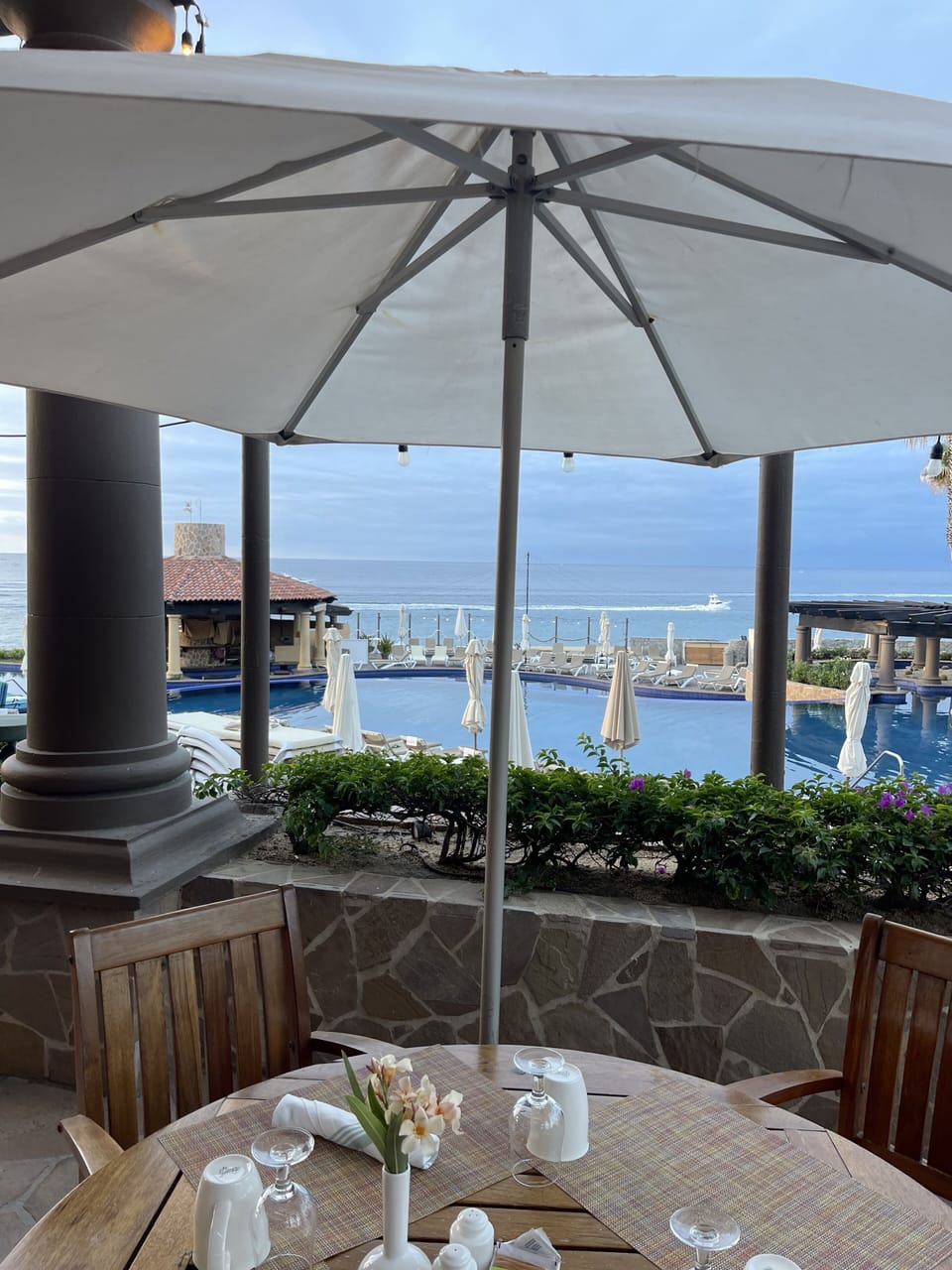 Patio dining.