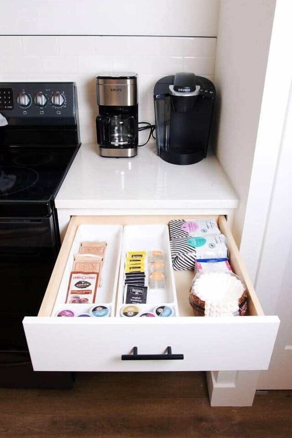 Coffee station with coffee supplies- get a perfect start of the day