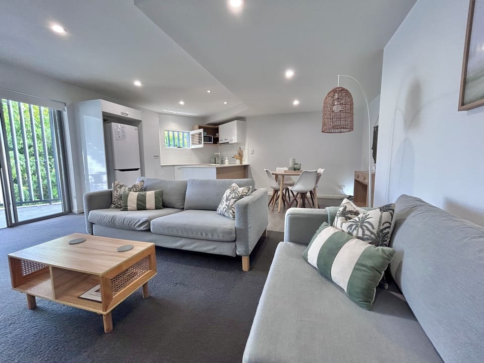 View from living area - kitchen and dining
