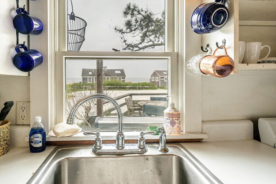 view from galley kitchen