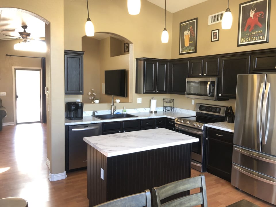Open kitchen concept. 