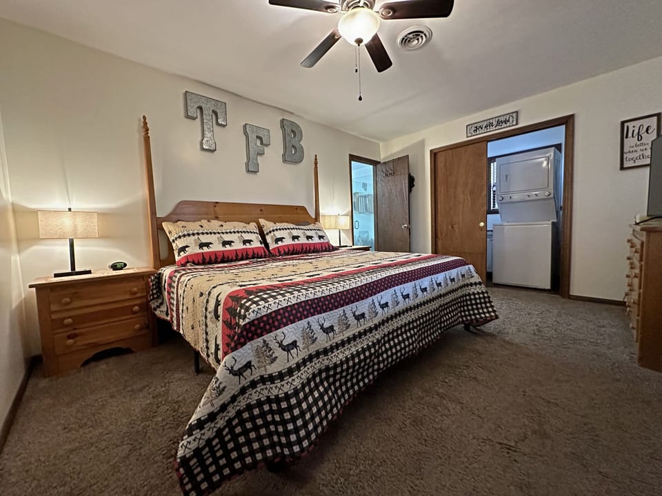 Large King Bed, Washer and Dryer available for use during your stay! 