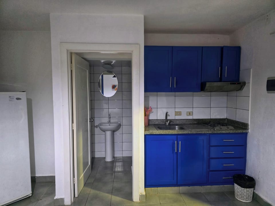 Deluxe Apartment, Multiple Beds, Pool View | Private kitchen | Coffee/tea maker, fridge, microwave, griddle
