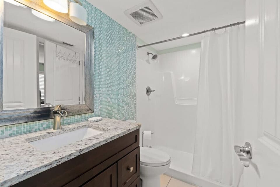 Full guest bath with beautiful custom walk-in shower