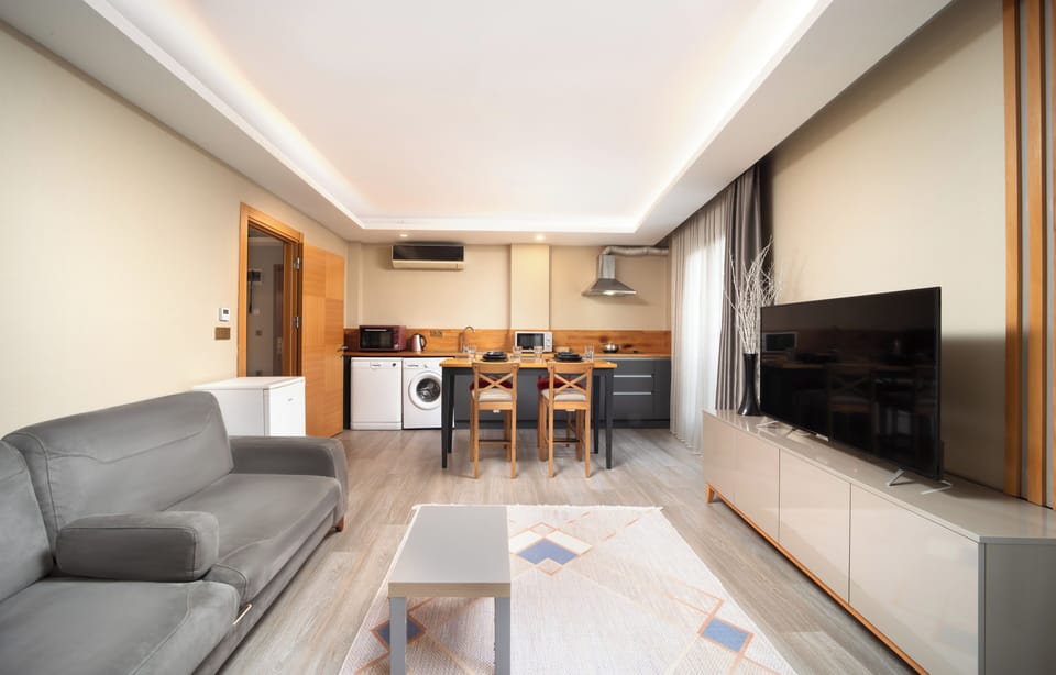 Apartment, 1 Queen Bed with Sofa bed | Minibar, desk, laptop workspace, iron/ironing board