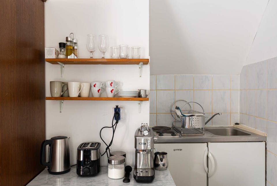 Studio (Studio Apartment with Balcony and Old) | Private kitchen | Fridge