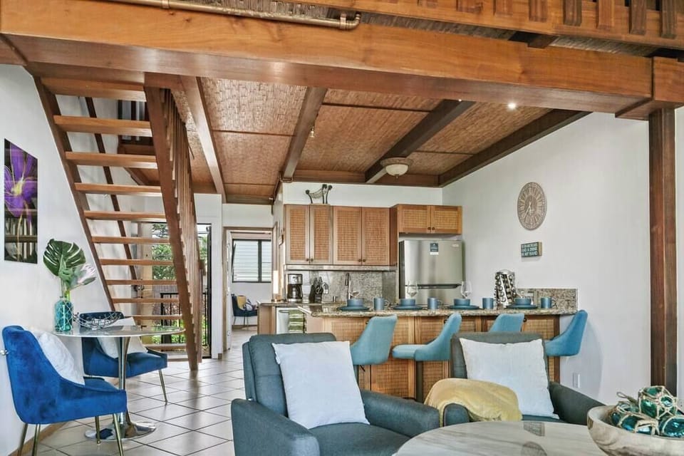 Bamboo ceiling and cabinet carpentry