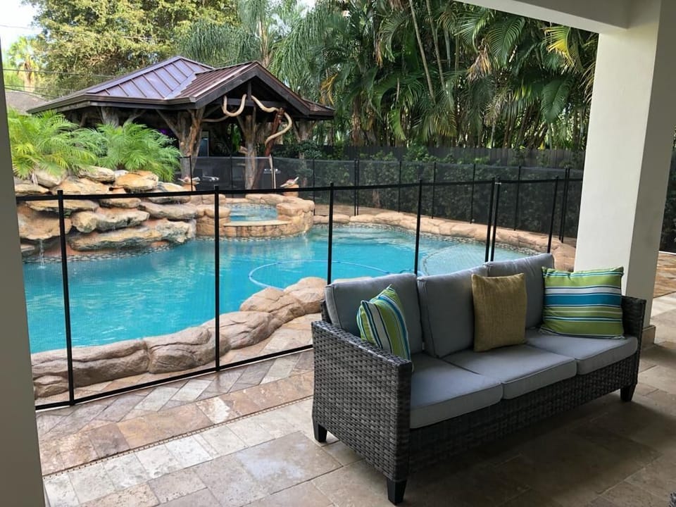 Fenced pool