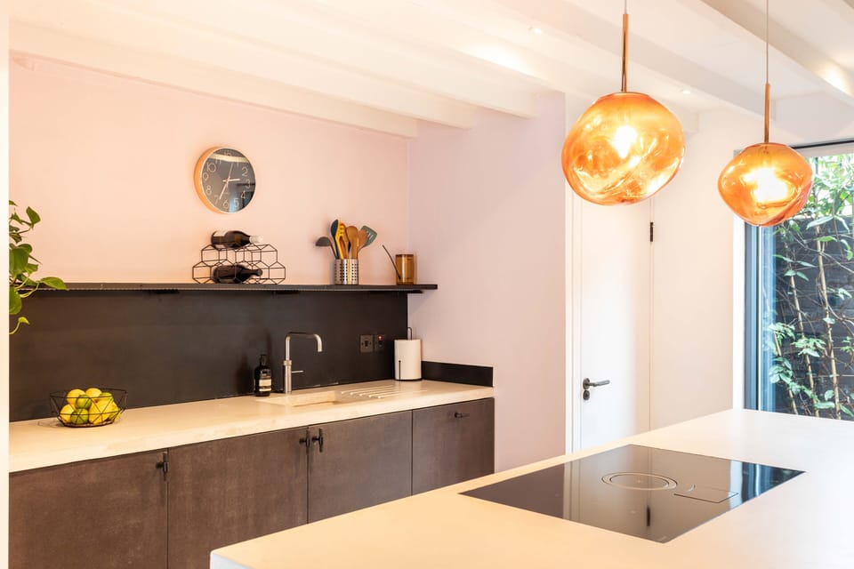 Kitchen and downstairs bathroom