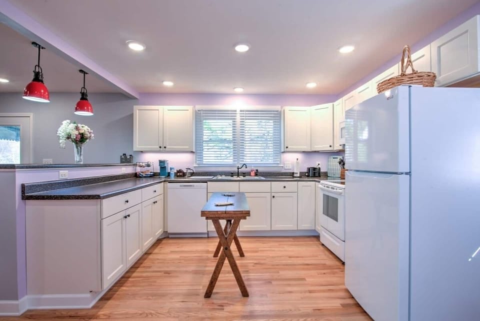 The chef will appreciate the company as they work their cooking magic in the kitchen.