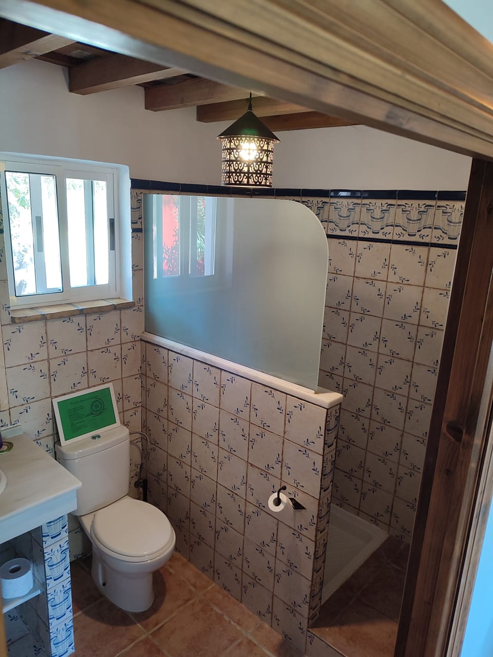Bathroom; sink, toilet, shower