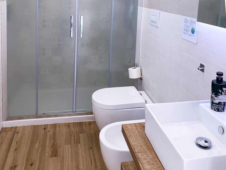 Elite Suite, Terrace, Pool View | Bathroom | Shower, hydromassage showerhead, designer toiletries, hair dryer