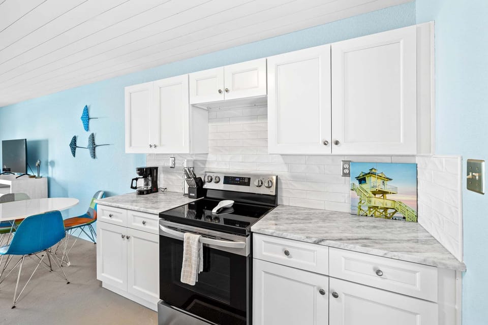 Fully equipped kitchen for all your cooking needs.