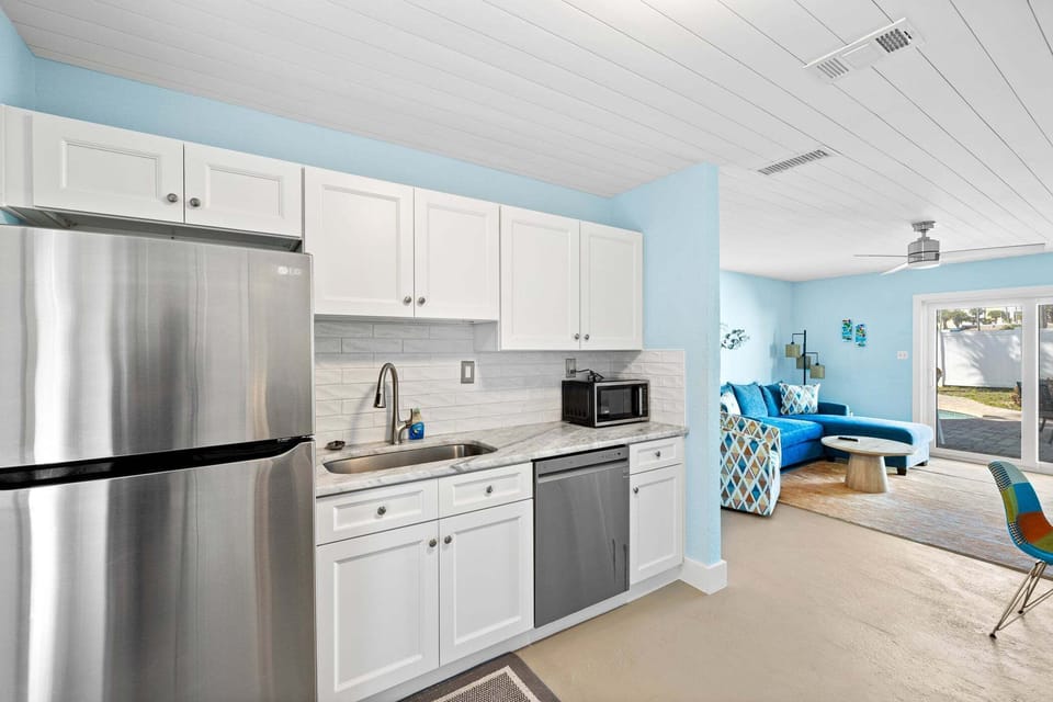 Fully equipped kitchen for all your cooking needs.