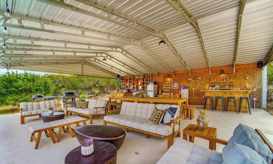 El Mirador (The Overlook) has ample seating for all from Four Hands.