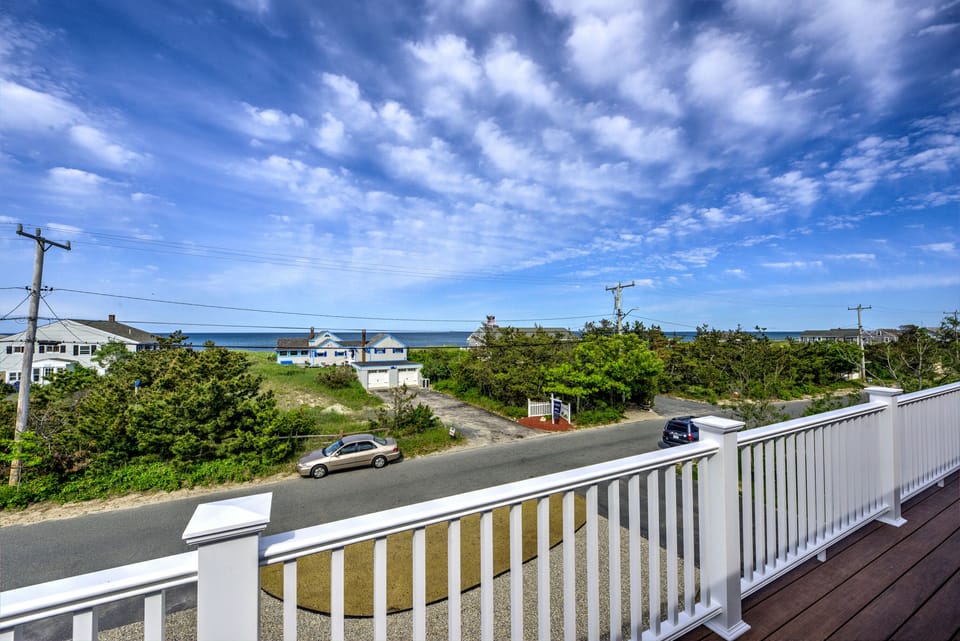 Views of the ocean from the balcony.