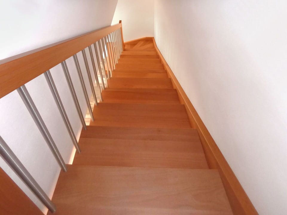 Stairs, Wood, Flooring, Floor, Paint, Wood Stain, House, Hardwood, Baluster