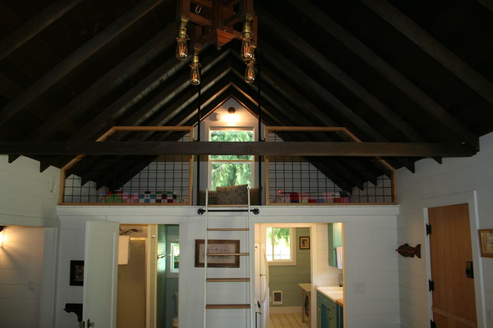 Bathroom sink and walk-in closet 