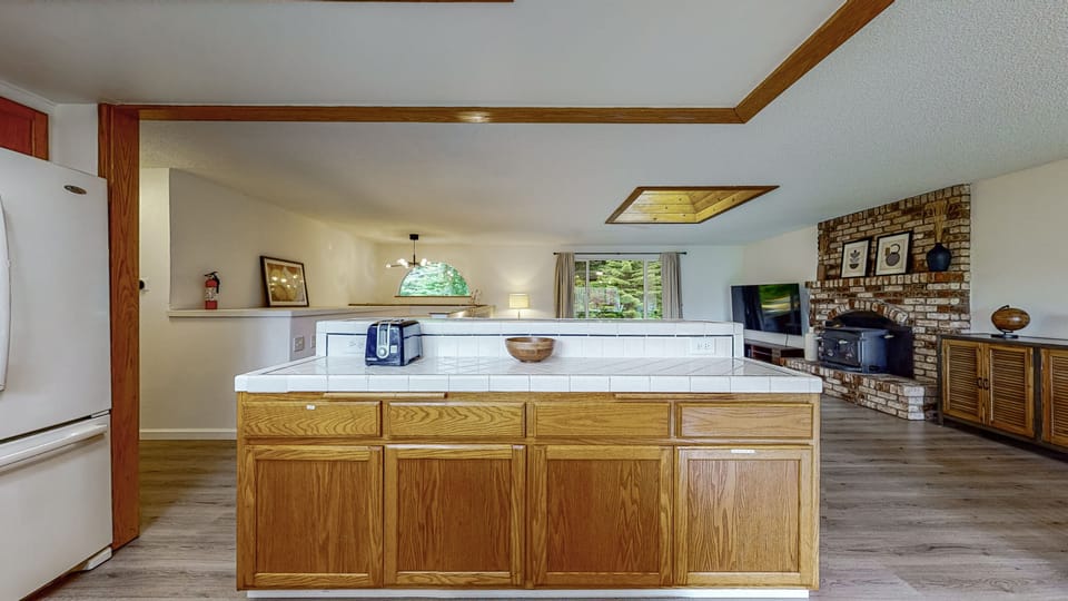 Upstairs kitchen island