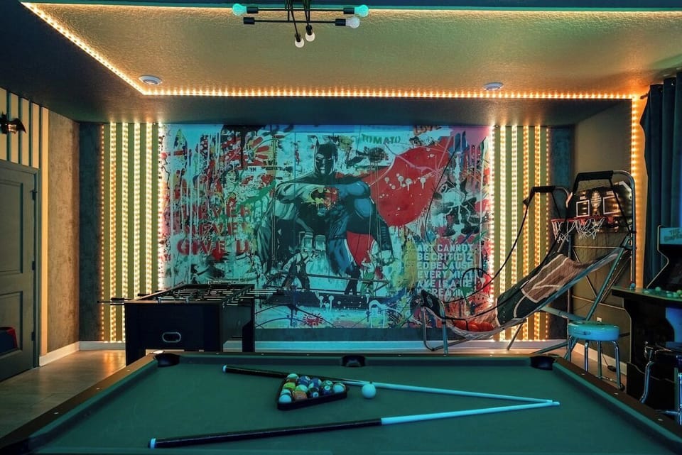 game room with pool table