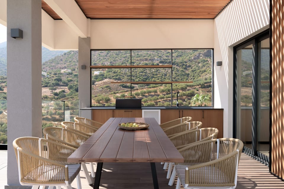 Inviting BBQ settings.