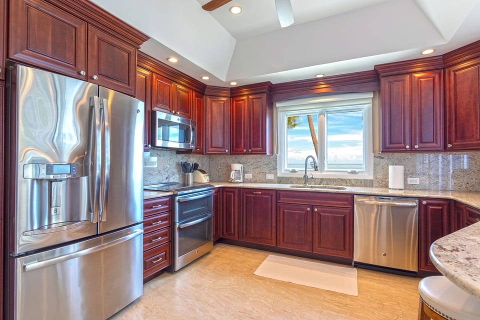 Kitchen with modern appliances. 