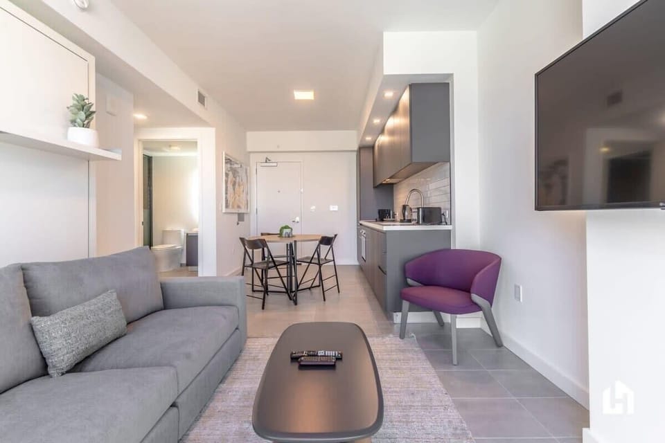 A great view of the smartly-designed 520 sq ft space