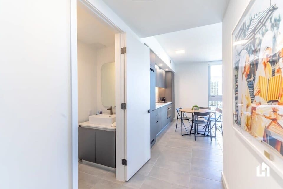 A half bath for added convenience