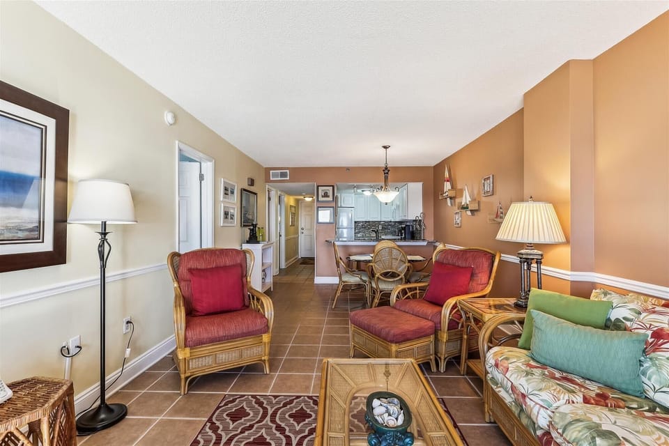 Ocean Breeze East 402 Living Room and Dining Room