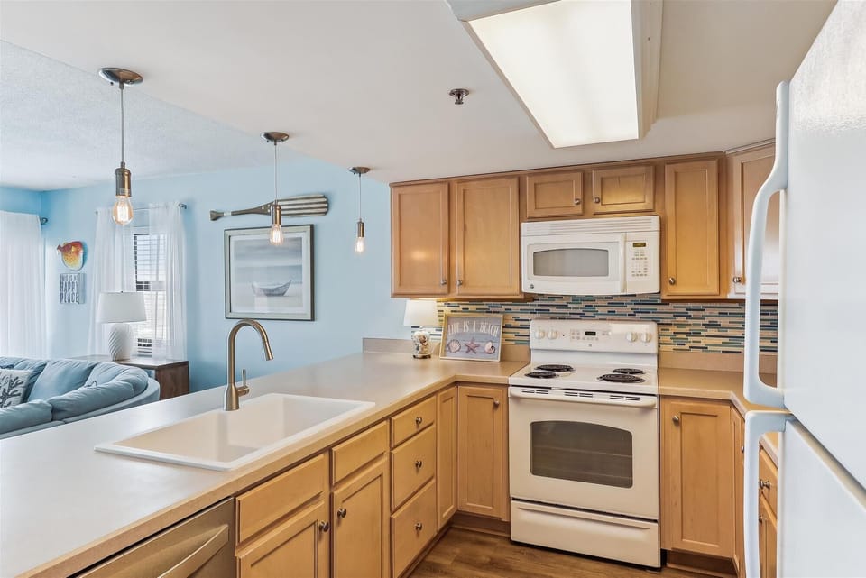 Ocean Breeze West 406 Kitchen and Sink