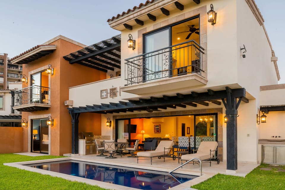 Poolside view of villa-3