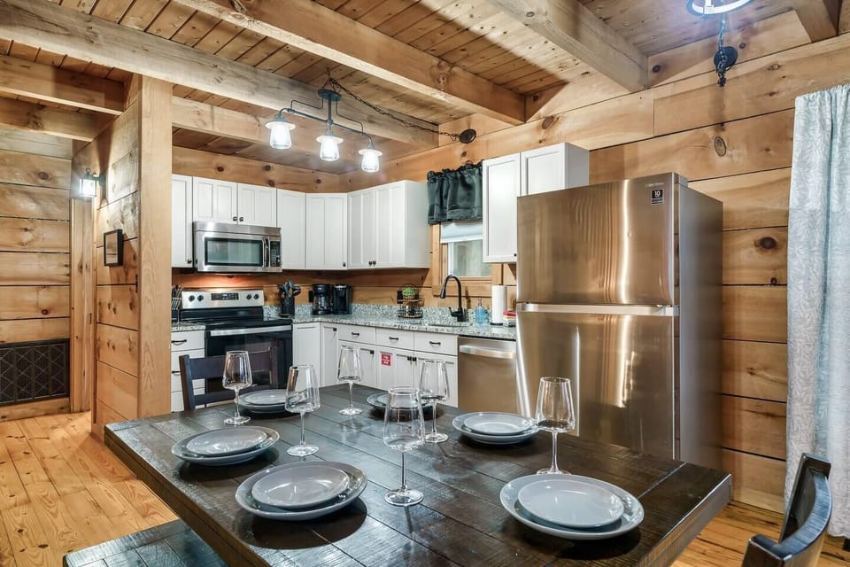 Enjoy meals at your dining table, set for your arrival.