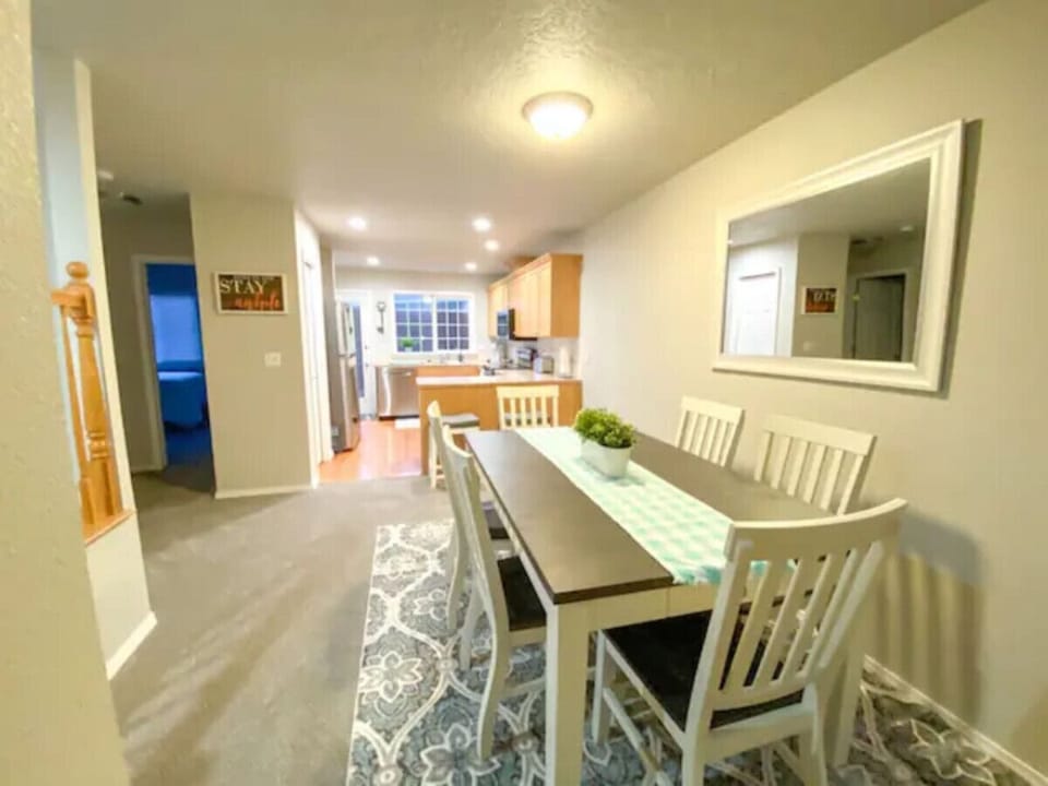 Dining area and kitchen
