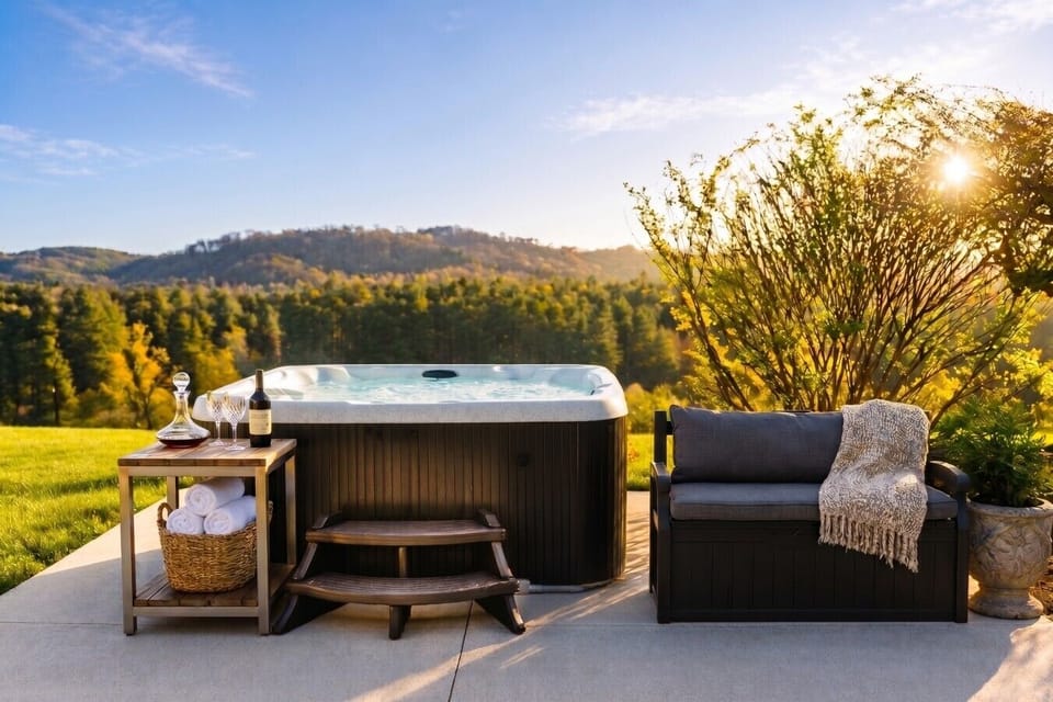 [Resort Property] Backyard heated spa