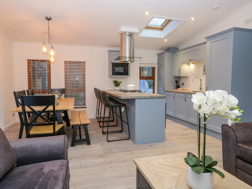 Fridge, dishwasher, electric kettle, toaster