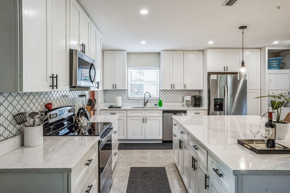 Indoors, Kitchen, Microwave, Oven, Refrigerator