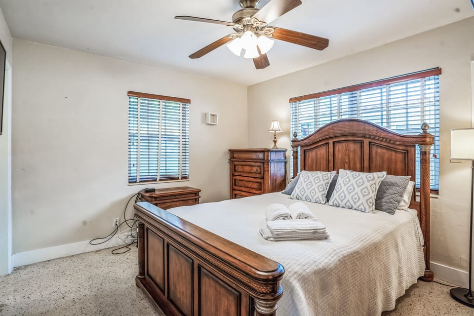Indoors, Home Decor, Ceiling Fan, Bed, Furniture