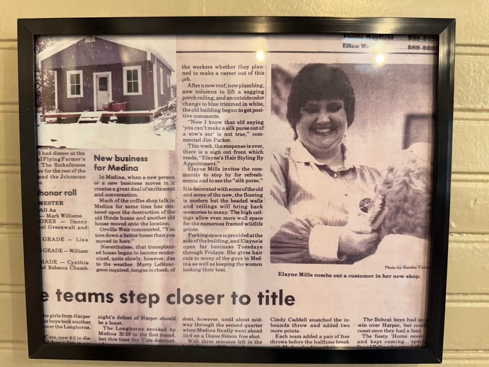 If you mention that you're staying at the former home of Elayne's Hairstyling to folks in Medina, they'll know exactly where you mean!