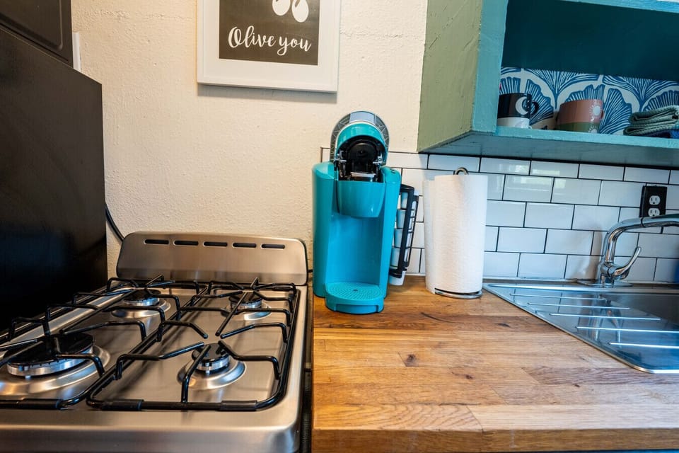 Modern appliances meet rustic charm, perfect for culinary adventures in Tucson!