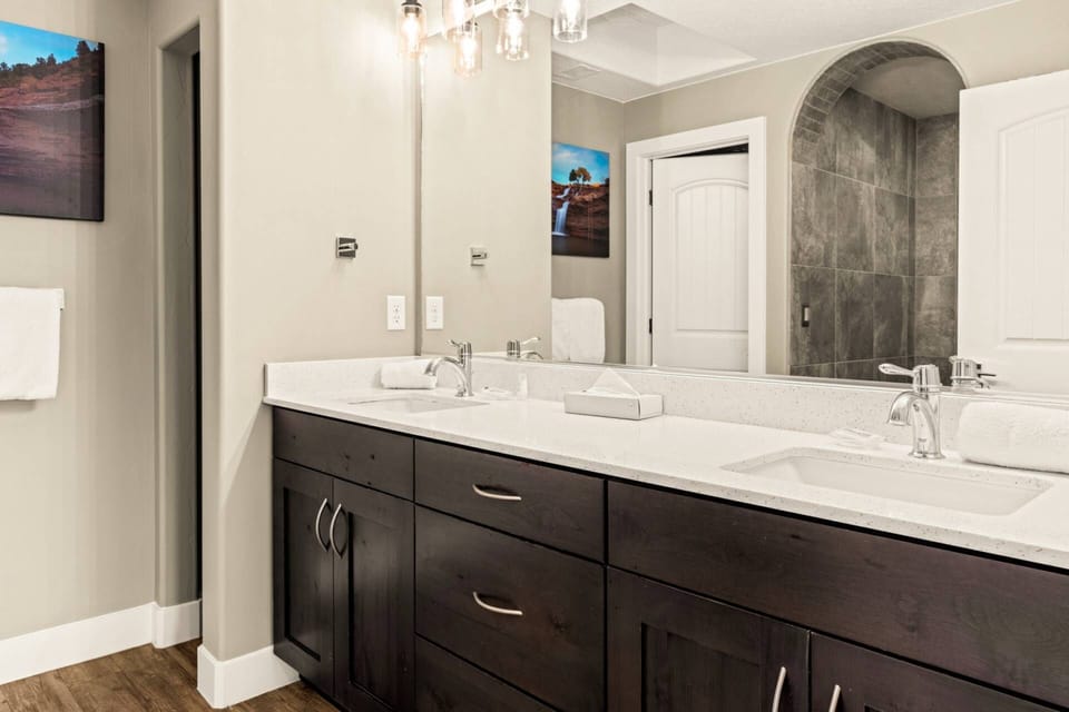 Double Sink in the Master Bathroom and plenty of Storage for your Toiletries