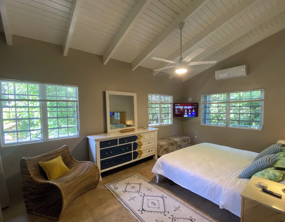 Surfer Shack Bedroom #1 with King Bed large dresser and closet 